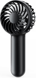 Mini Portable Handheld Fan, 3 Speed Powerful Battery Operated, Small USB Rechargeable Personal Fan for Makeup Eyelash, Camping Beach Airplane Travel Essentials for Women Girls