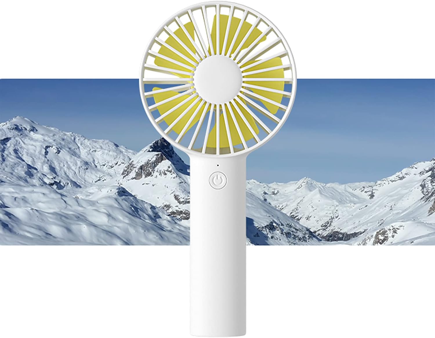 Handheld Mini Fan, Portable and Small with 3 Speeds, USB Rechargeable Battery Operate for Outdoor, Indoor, Makeup, Commute, Office, Travel, Concerts, Gifts for Women Men- White