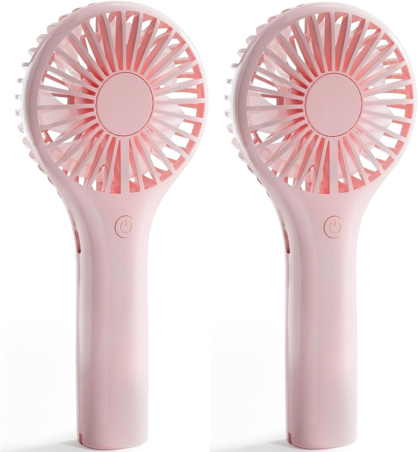 Portable Mini Fan - Powerful Personal Handheld Fan with 3 Speeds, Cute and Small, USB Rechargeable for Travel/Lash/Makeup/Outdoor/Home-2 Pack
