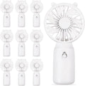 10 Pcs Battery Wedding Mini Handheld Fan Bulk Personal Portable Hand Held Small Handheld Fan for Wedding Party Bachelorette Party Favor (Cute)