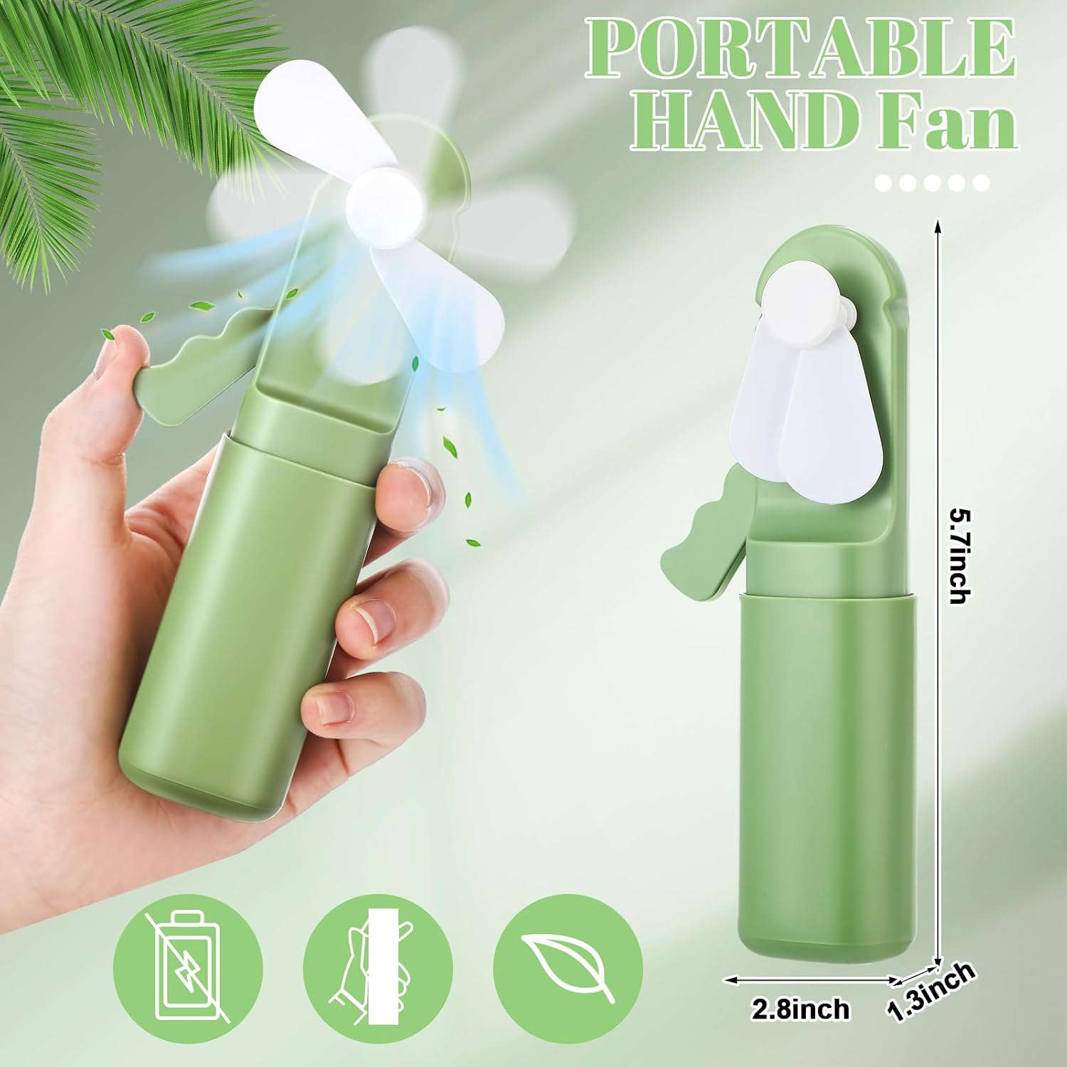 24 Pcs Mini Hand Press Fan Bulk Small Portable Summer Fan Plastic Handheld Manual Personal Cooling Party Favor Summer Outdoor Travel Camping Gifts, No Battery Included